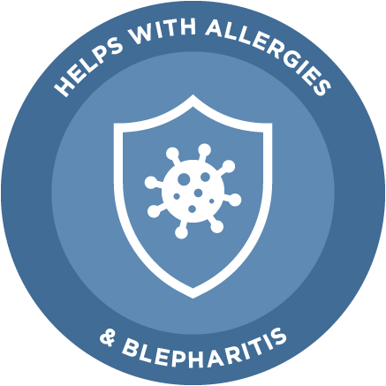 Suitable for use in the presence of  Blepharitis & Blepharoconjunctivitis